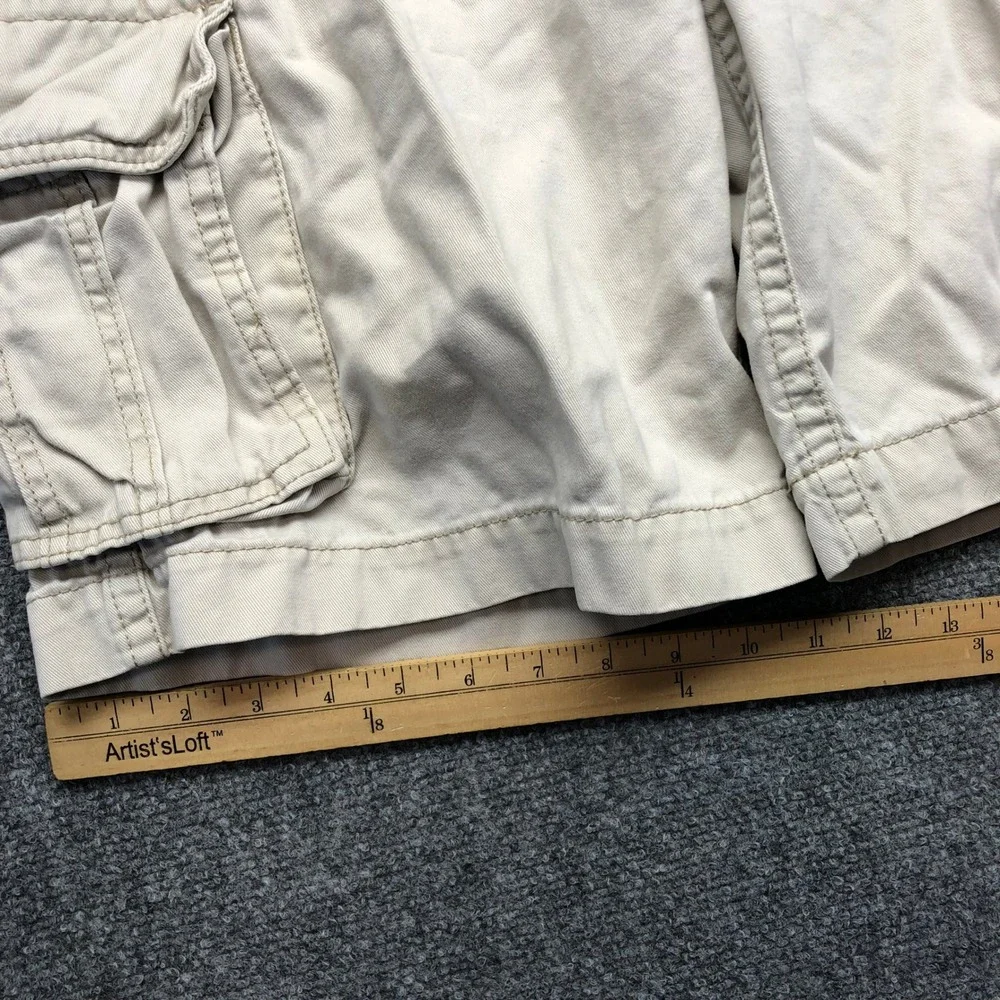 Aeropostale Mens Cargo Shorts Size 34 Tan KhakI  Multi Pocket Utility